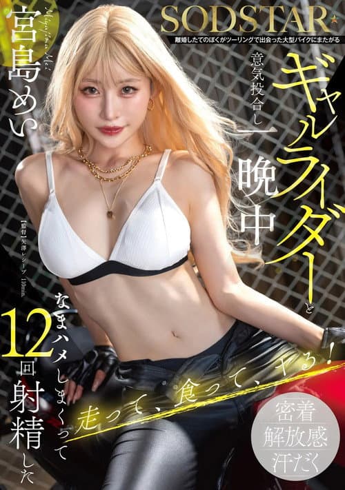 離婚したてのぼくがツーリングで出会った大型バイクにまたがるギャルライダーと意気投合し一晩中なまハメしまくって12回射精した 宮島めい