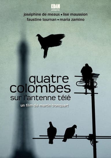 Quatre colombes sur l'antenne télé