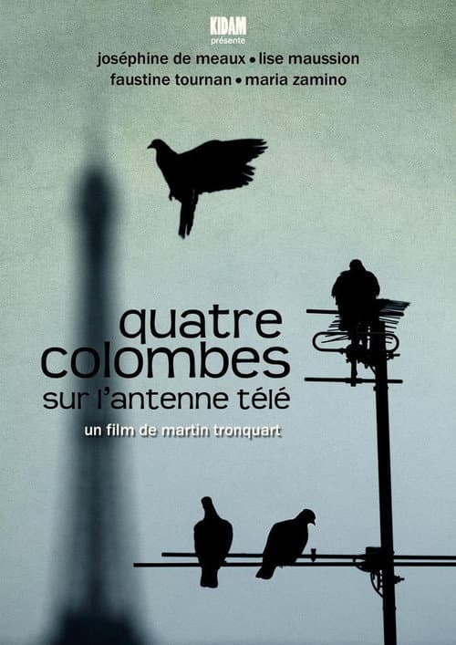 Quatre colombes sur l'antenne télé
